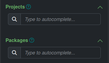 Package and project filters