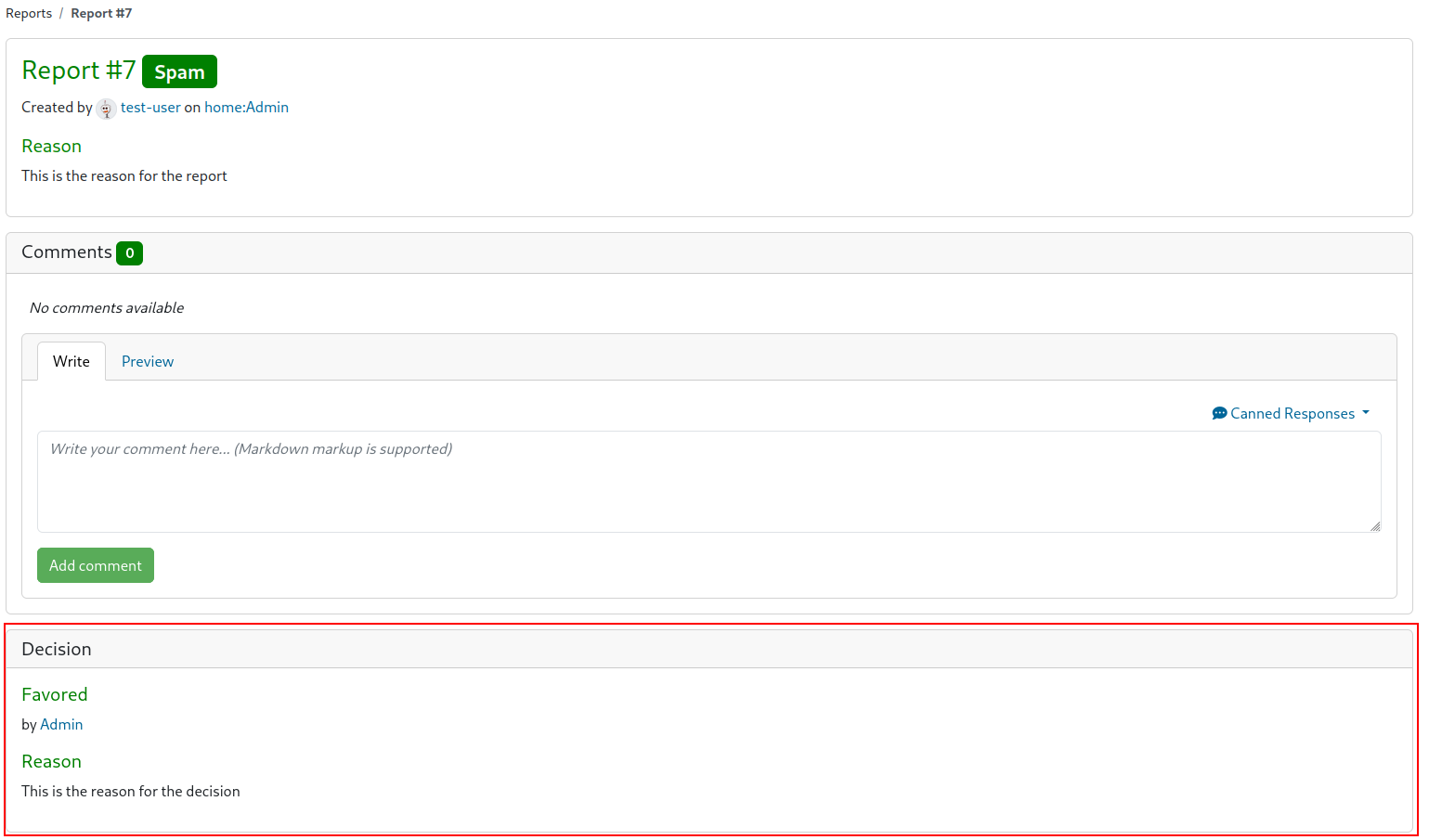 Report view details