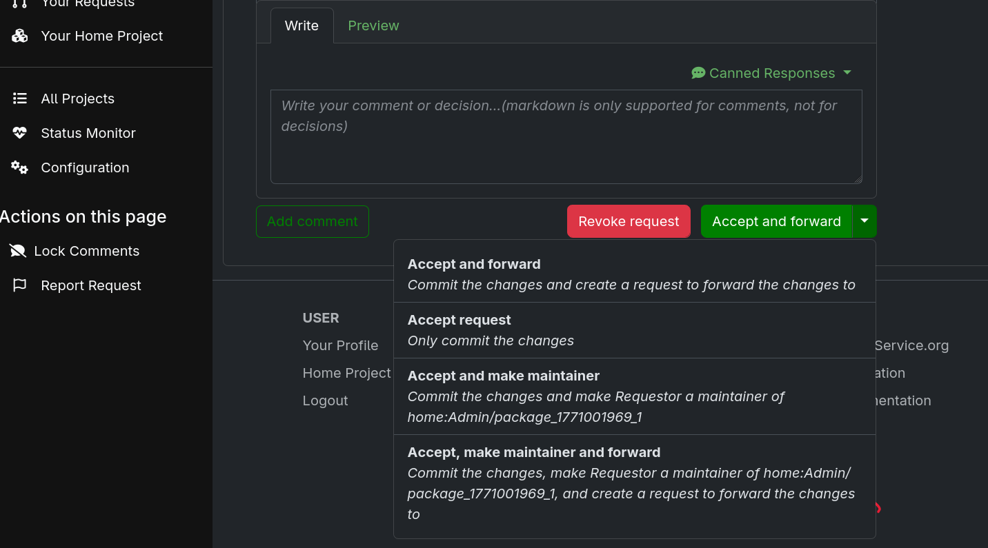 Enhanced Visibility in the Accept Dropdown
