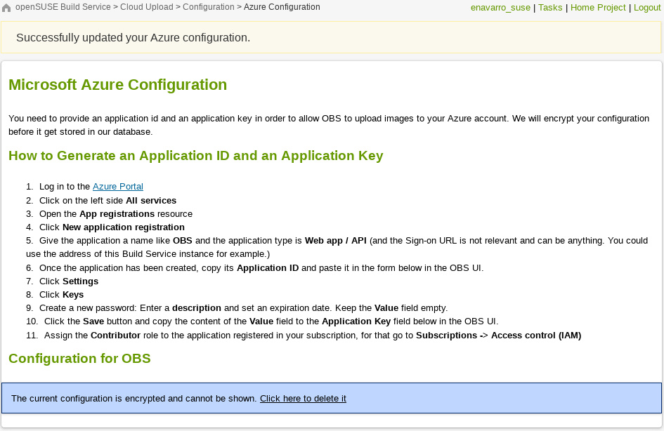 Microsoft Azure Configuration After