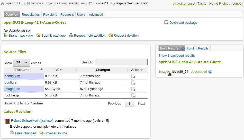 Azure Cloud Upload Package View