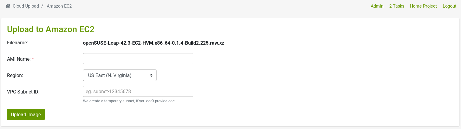 Cloud Upload for Amazon EC2